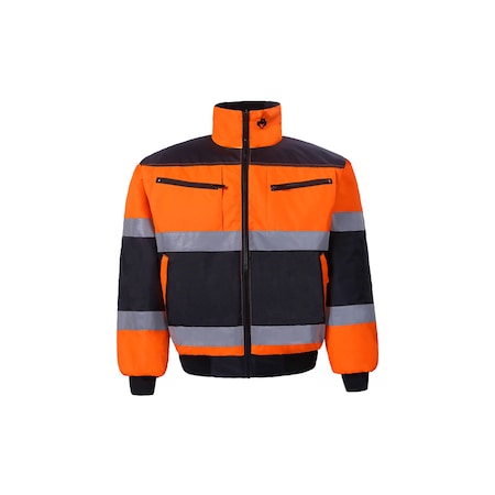 High Viz Class 2 Reversible Jacket, 5X-Large, Orange/Black, Class 2